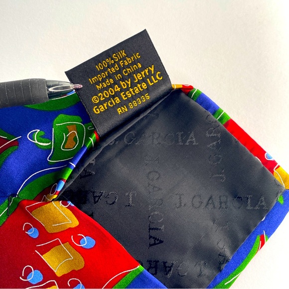 J Garcia Necktie Bold Bright Colors With A Christmas Ornament Design, Silk - Picture 6 of 6